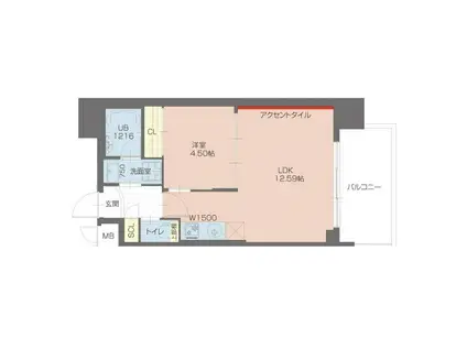 プレジオ塚本ASIAN(1LDK/8階)の間取り写真