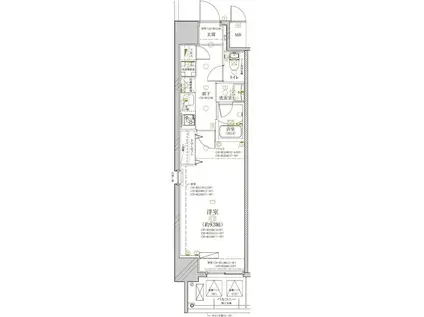 ディアレイシャス鶴舞公園(1K/4階)の間取り写真