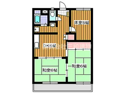 東和ロイヤルハイツ(3DK/1階)の間取り写真