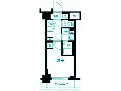 ハーモニーレジデンス武蔵小杉シャープ002(1K/1階)の間取り写真