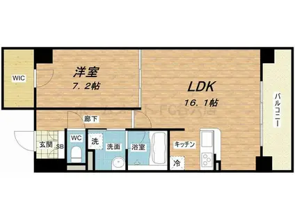 G- FLAT(1LDK/4階)の間取り写真