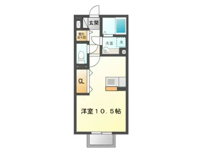 HITOMI DORMITORY(ワンルーム/1階)の間取り写真