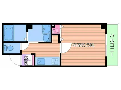 ハイグレード中宮I(1K/1階)の間取り写真