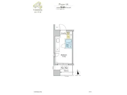TOMORE品川中延(ワンルーム/8階)の間取り写真