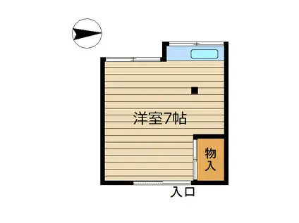 ＪＲ山手線 恵比寿駅 徒歩9分 2階建 築71年(ワンルーム/2階)の間取り写真