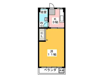 パーク・プラザ(1K/2階)の間取り写真