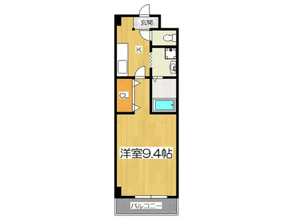 ロイヤルグランデ(1K/1階)の間取り写真