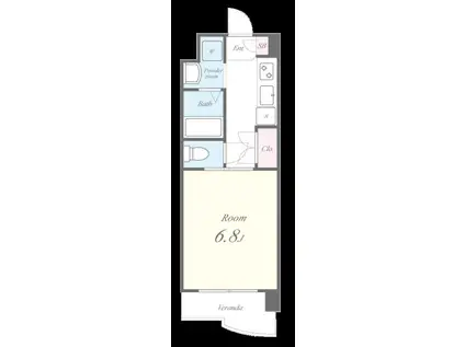 BONNE CHANCE(1K/3階)の間取り写真