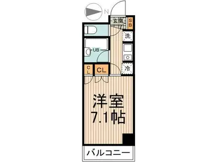 エコロジー東陽町プロセンチュリ(1K/12階)の間取り写真