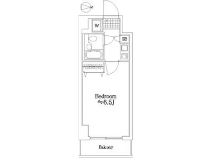 ライオンズマンション西川口第11(1K/11階)の間取り写真
