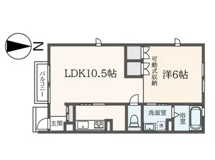メゾンライラック(1LDK/1階)の間取り写真