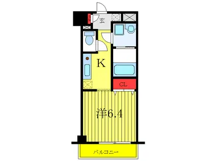 パルメゾン見次公園(1K/1階)の間取り写真