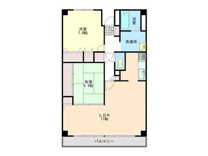 プレルディオ(2LDK/10階)の間取り写真