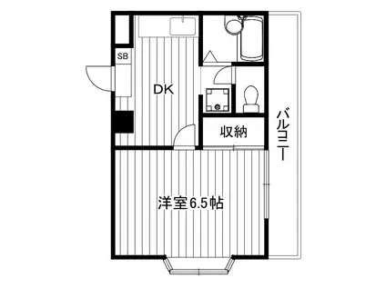 メゾン上野II(1DK/1階)の間取り写真