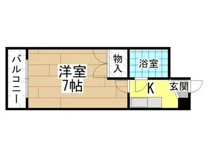 シーポート09(1K/4階)の間取り写真