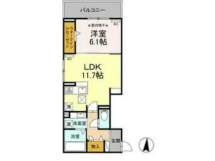 ヘリテージ(1LDK/3階)の間取り写真