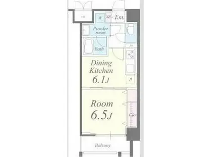 タウンコート御園(1DK/4階)の間取り写真