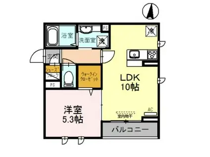 桜DKハイム(1LDK/3階)の間取り写真