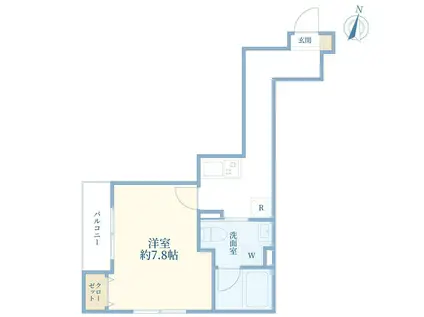 アノンテラス王禅寺西(1K/2階)の間取り写真