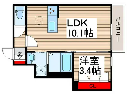 VIELL(1LDK/1階)の間取り写真
