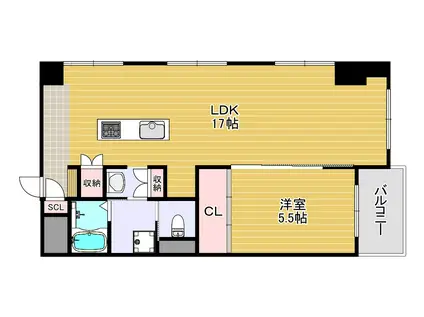 やまと建設第一ビル(1LDK/4階)の間取り写真