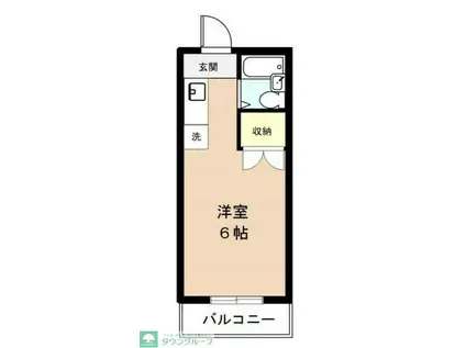 プレアヴェール(ワンルーム/2階)の間取り写真