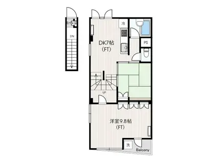 アビタKS(2DK/1階)の間取り写真