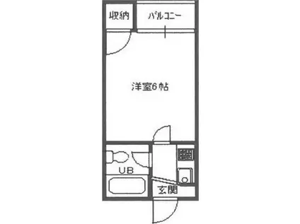 コーポ南加賀屋(1K/2階)の間取り写真