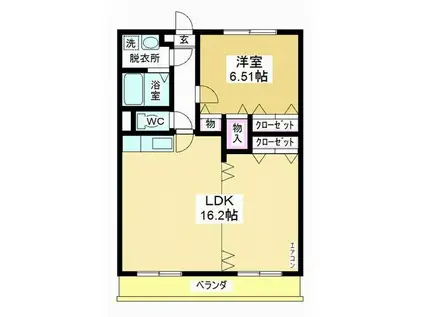 モルティカーサ(1LDK/2階)の間取り写真