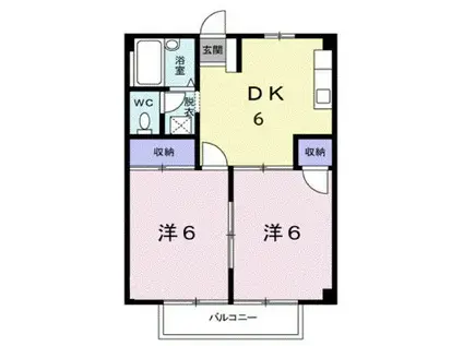 シティハイツ池の浦(2DK/2階)の間取り写真