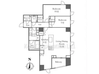 ザ・パークハウス代々木大山(2LDK/3階)の間取り写真
