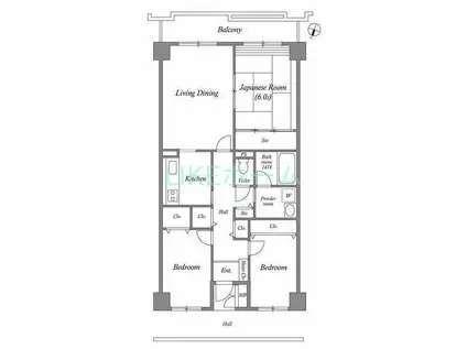 CASSIA習志野(3LDK/4階)の間取り写真