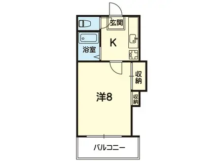 クレセントハイツ(1K/3階)の間取り写真