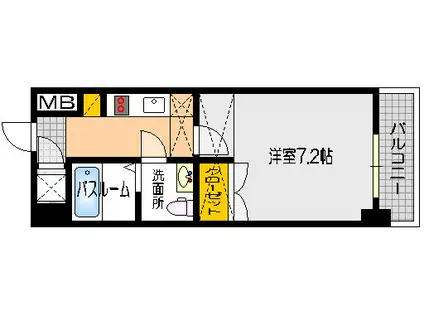 オリエントビル イーストタワーNO.76(1K/5階)の間取り写真