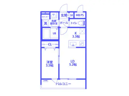 リーブルファイン大宮櫛引町(1LDK/3階)の間取り写真