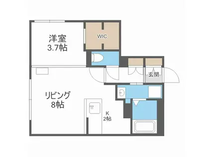CASAAT平岸47(1LDK/1階)の間取り写真