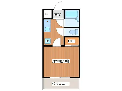 ネオ常盤(1K/4階)の間取り写真