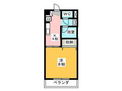 SURPLUS DREAM1(1K/2階)の間取り写真