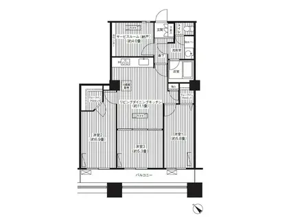 晴海アイランドトリトンスクエアビュータワー1号棟(3SLDK/23階)の間取り写真