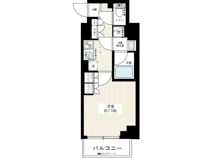 MAXIV東武練馬(1K/3階)の間取り写真