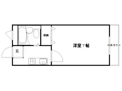 コーポナカジマ(1K/2階)の間取り写真