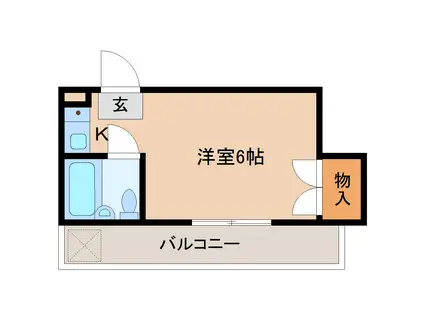 アートハウスなら(ワンルーム/1階)の間取り写真