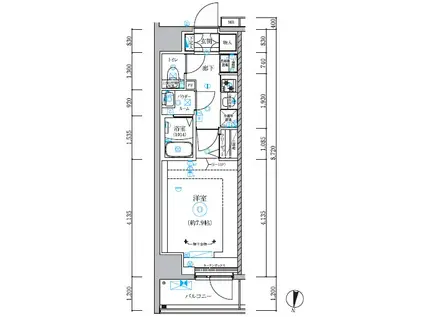 RELUXIA立石(1K/7階)の間取り写真
