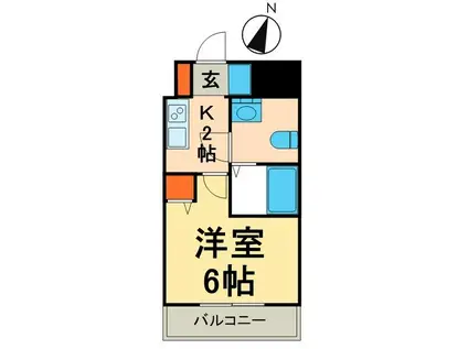 スカイコート日本橋第3(1K/5階)の間取り写真
