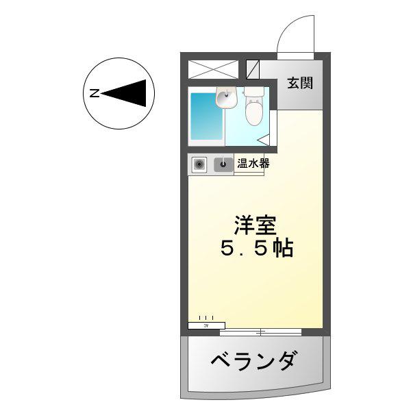 朝日プラザ美濃加茂ステーションコア(ワンルーム/4階)の間取り写真