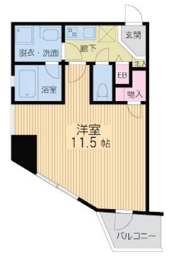 レジデンス本町(1K/11階)の間取り写真