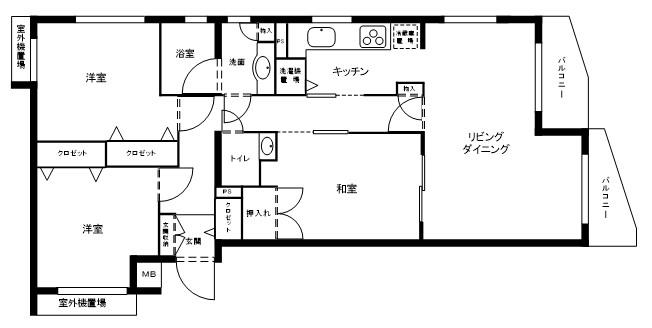 ダイヤモンドメゾンときわ台(3LDK/1階)の間取り写真