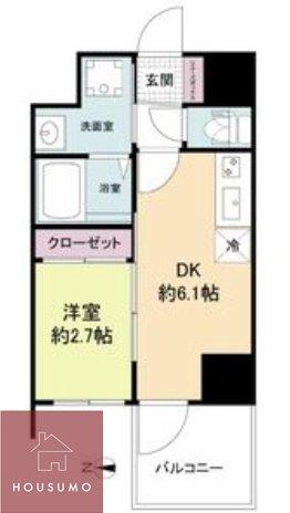 セレニテ新大阪グランデ ミリュー(1DK/4階)の間取り写真