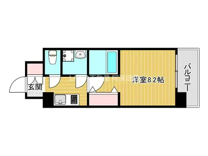 エスプレイスOSAKAベイシティ(1K/2階)の間取り写真