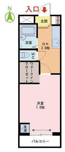 コーポ越前(1DK/6階)の間取り写真